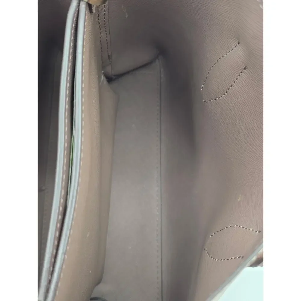 Kate Spade Eva Small Satchel Pebbled Leather Crossbody Bag Blush Taupe EUC